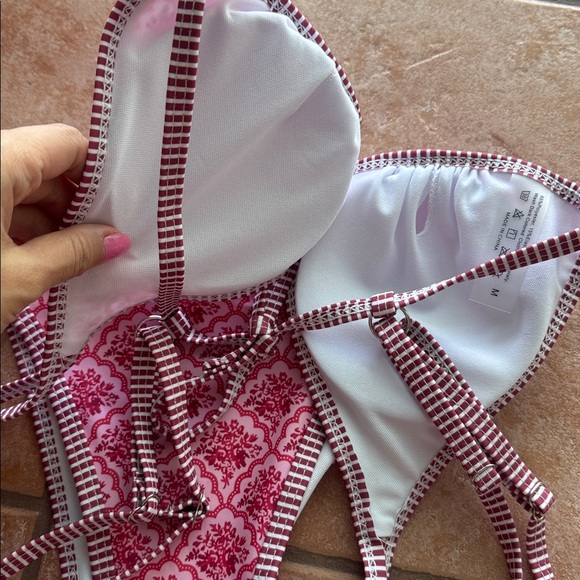 Pink Patterned Two-Piece Bikini Set - Picture 4 of 4
